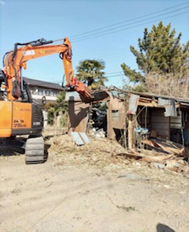 画像：木造建屋解体