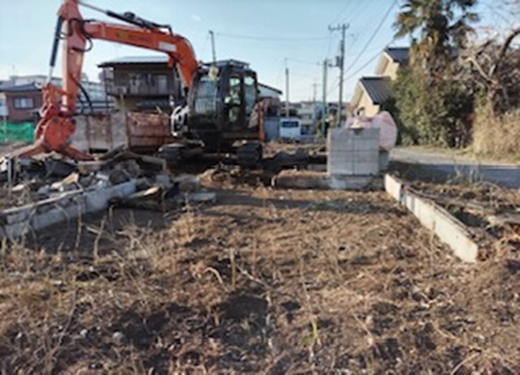 画像：基礎解体