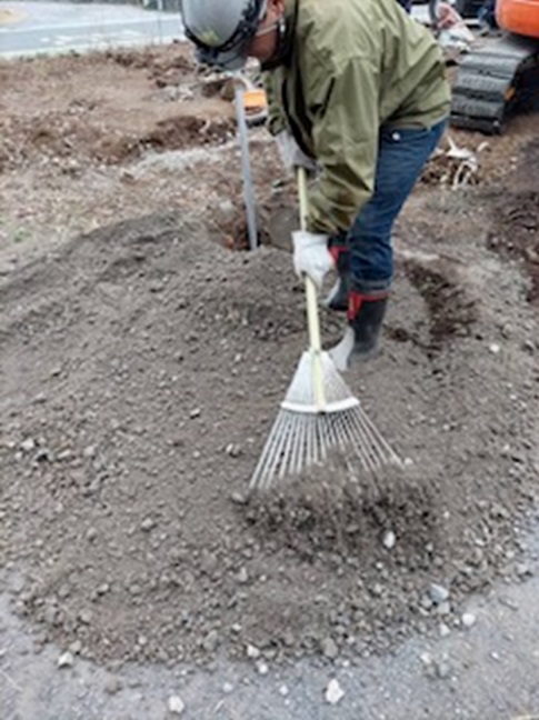 画像：井戸埋戻し